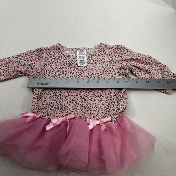 Avon Girl's Size 12 Month 2 Piece Top And Pant Set Animal Print Pink Preowned - Picture 7 of 16
